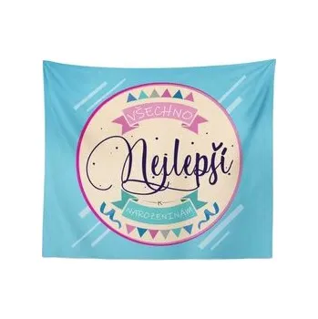 Deka Všechno nejlepší k narozeninám: 150x120 cm