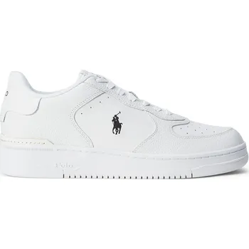 Dámské tenisky Velké Velikosti - Polo Ralph Lauren - Tenisky s detaily z kůže nappa a výšivkou hráče póla - 12 - Bílá