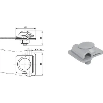 Hromosvod SUA Al svorka univerzální s jednou příložkou AlMgSi