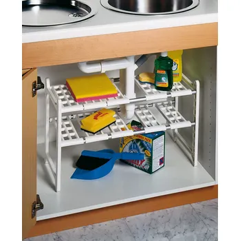 RUCO Regál do skříňky pod dřez 657260 stříbrnobílá