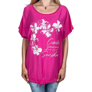 Dámská halenka Vazzura Dámská halenka s krátkým rukávem LAURA Barva: Fuchsiová