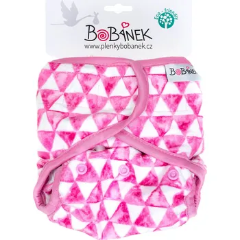 Plenkové kalhoty Bobánek Svrchní kalhotky extra jemné suchý zip - Trojúhelníčky