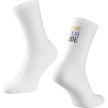 FORCE LOVE YOUR RIDE ponožky, bílé Velikost: L-XL/42-46, výška: 17 cm