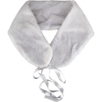 Karnevalový doplněk Funny Fashion - Bílý kožešinový límec
