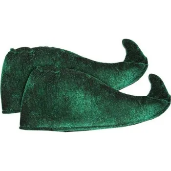 Karnevalový doplněk Návleky na boty do špičky zelené
