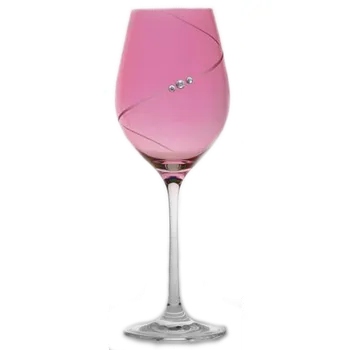 Sklenice Pár skleniček 470 ml Swarovski Amber Silhouette pink