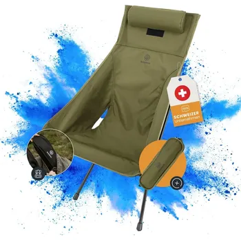 kempingová židle BUSHPEAK židle Wildscape vysoká lehká skládací ZELENÁ