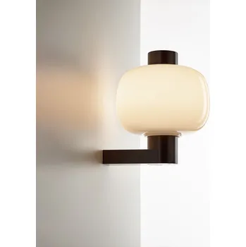 Nástěnné svítidlo Brokis Venkovní nástěnné svítidlo Bonbori Wall Up Barva skla: Opalín, Povrch montury: Černý matný komaxit PC01251_007