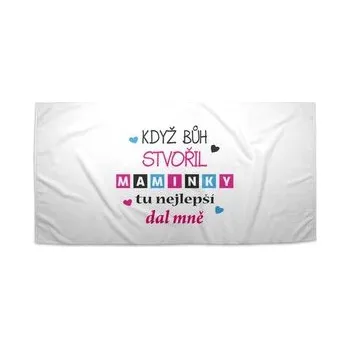 Sprchový závěs Ručník Když Bůh stvořil maminky: 50x100 cm