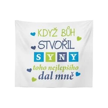 Deka Když Bůh stvořil syny: 150x120 cm