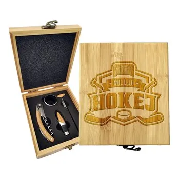 Víno Dárková sada na víno Miluju hokej: 147×168×49 mm