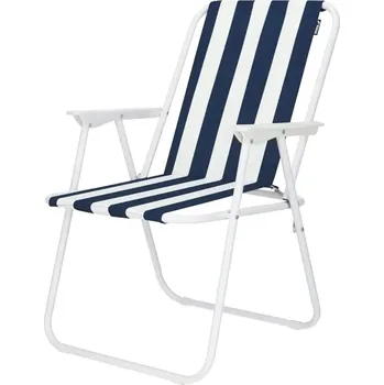 kempingová židle Dedra Kempingová židle 52 x 58 x 72 cm (modrobílá) N1028-1 nosnost 100 kg