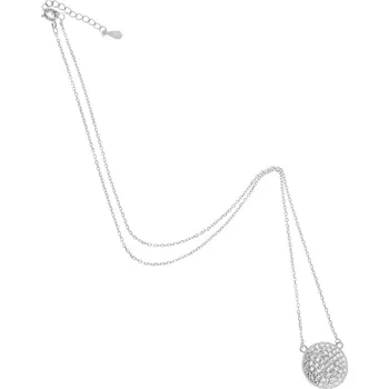 Náhrdelník Argento 91539 Stříbrný náhrdelník - čiré kulaté zirkony, délka 43 až 46 cm