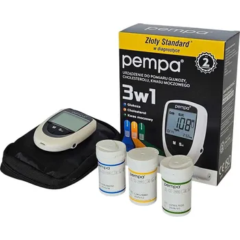 Diagnostický test PEMPA GLUKOMETR PEMPA 3v1 (glukóza, cholesterol, ketolátky)