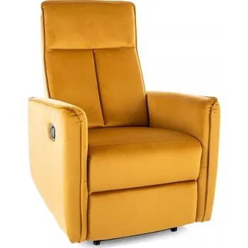 Křeslo Polohovací křeslo NIKOS Velvet žluté
