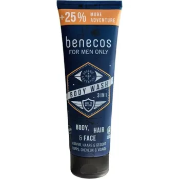 Benecos Sprchový gel pro muže 3v1, BIO, 250 ml