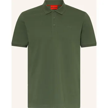 Pánská košile Hugo Pánská Polokošile Z Piké Donos Regular Fit, tmavě zelená, S