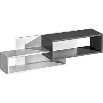 regál Max-i Závěsná police do dětského pokoje TRAFICO 11 bílá / popel