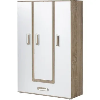 Dětská skříň Max-i Šatní skříň ARCELIO 19 do dětského pokoje | dub světlý / bílá