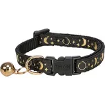 Trixie Obojek pro kočky černý, zlaté zdobení, s rolničkou