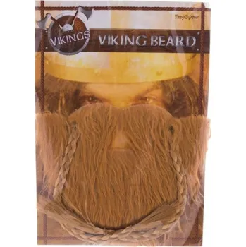 Karnevalový doplněk Vousy s copánky Viking