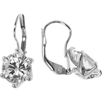 Náušnice Argento 66491 Stříbrné náušnice - čirý kulatý zirkon