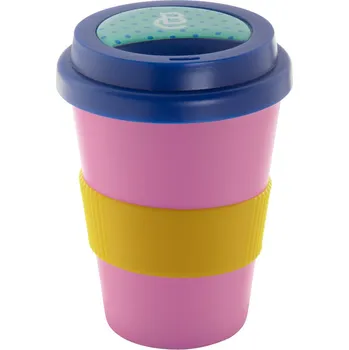 CreaCup Mini termo hrnek na zakázku, úchop žlutá