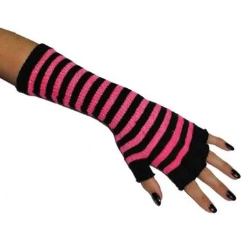 Karnevalový doplněk Návleky na ruce - rukavice - růžové