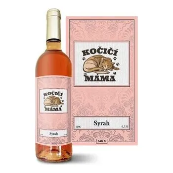 Víno Růžové víno Kočičí máma: 0,75 l
