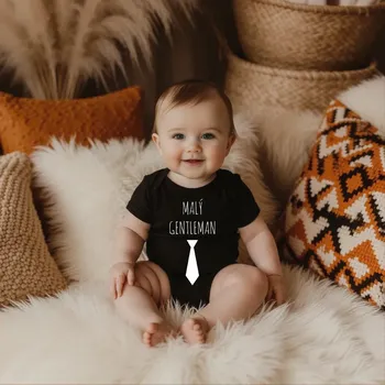 Kojenecký body Body MALÝ GENTLEMAN - KRAVATA Barva: Černá, Velikost: 62 (0-3 měsíců)