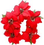 Dekorace věnec vánoční růže hvězdy 25 cm