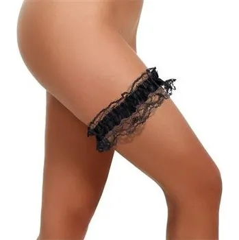 Karnevalový doplněk Podvazek černý