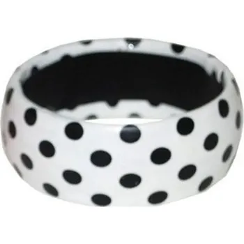 Karnevalový doplněk Náramek s puntíky - bílý