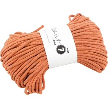 Bavlněná šňůra na šití SUPER 7mm/50m - dýňová