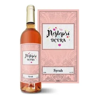 Víno Růžové víno Nejlepší dcera: 0,75 l