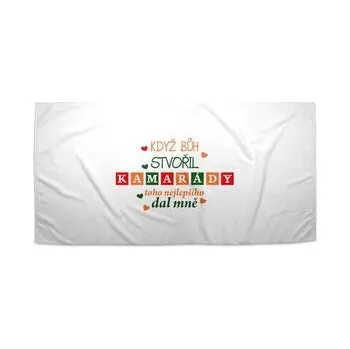Sprchový závěs Ručník Když Bůh stvořil kamarády: 50x100 cm