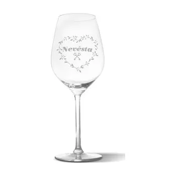 Sklenice Sklenička na víno Nevěsta srdce: 49 cl