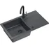 Granitový dřez Quadron Go Max TQ7744GMBLM set oboustranný