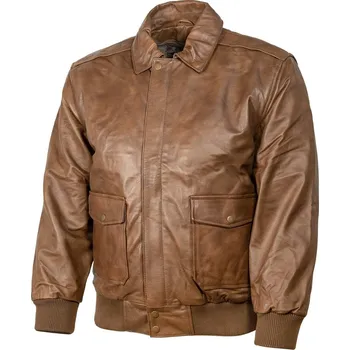 Pánská casual bunda Bunda kožená A2 FLIGHT HNĚDÁ vel.3XL