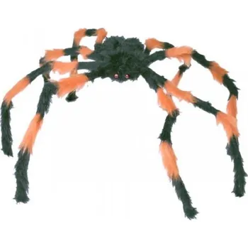 Karnevalový doplněk Velký pavouk černooranžový 100cm