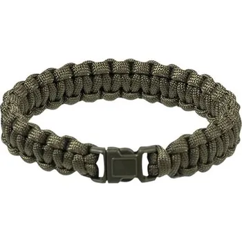 Vybavení pro přežití MIL-TEC náramek pletený PARACORD 15mm ZELENÝ