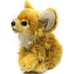 Plyšový pes Čivava hnědá 17cm