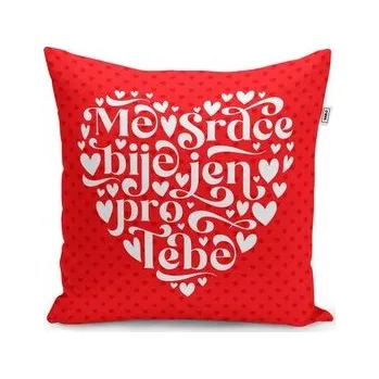 Polštář Mé srdce bije jen pro Tebe: 40x40 cm