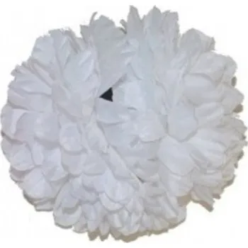 Karnevalový doplněk Spona květ do vlasů - bílý