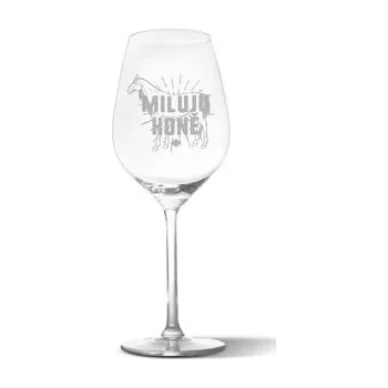 Sklenice Sklenička na víno Miluji koně: 49 cl
