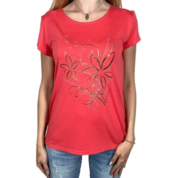 Salma Dámské tričko s krátkým rukávem LAURA Barva: Lososová, Velikost: M