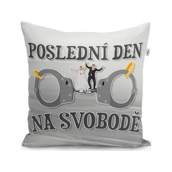 Polštář Poslední den na svobodě: 40x40 cm