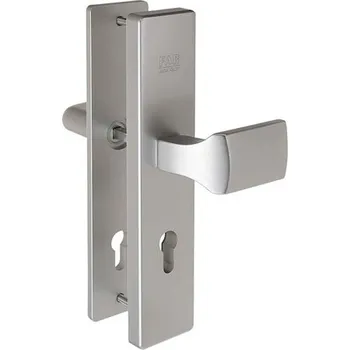 Dveřní kování FAB BK505/BK501 RC3/BT3 Provedení: PZ LI/RE (klika oboustranná/koule), Povrch: F1 - stříbrný elox, Rozteč: 90 mm