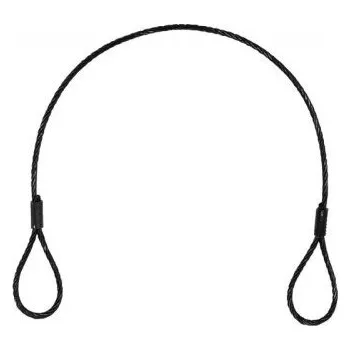 Lanko pro jízdní kolo Ocelové jistící lanko 3 mm x 400 mm (SC), černé bez karabiny