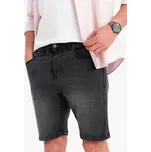 Ombre Clothing Pánské džínové kraťasy Kiane černá XXL V4 OM-SRDS-0171